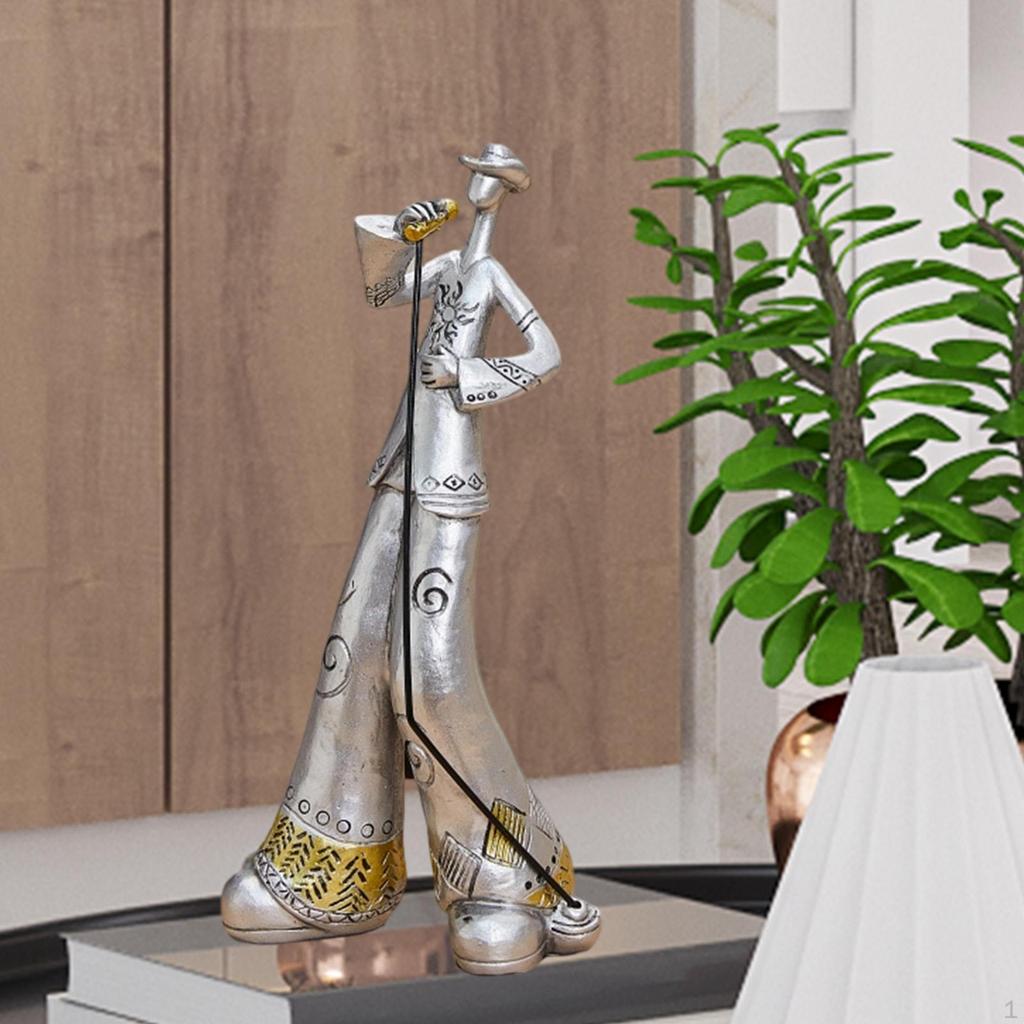 Art Musician Figurine Music Room Crafts Creative Collectible Housewarming Nightstands Office Musical