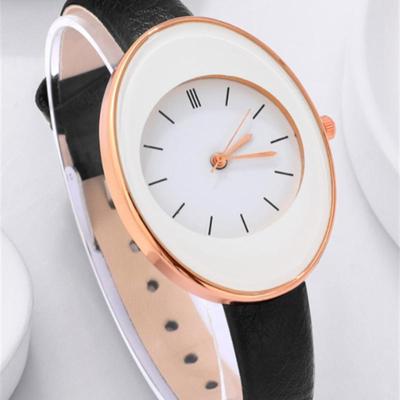 Reloj de pulsera de cuarzo con cinturón simple y personalidad para mujer