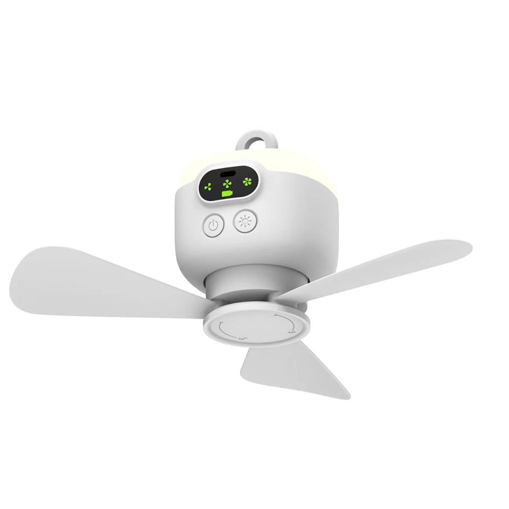 Portable Wireless Ceiling Fan Light 8000mAh Rechargeable Camping Fan with Remote Control Tent Fan for Outdoor Dorm Office Cooler