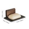 Portable Walnut Soap Dish Punch-free Wall Mounted Sponge Holder Space Saving Reusable Soap Bar Holder for Bathroom Kitchen