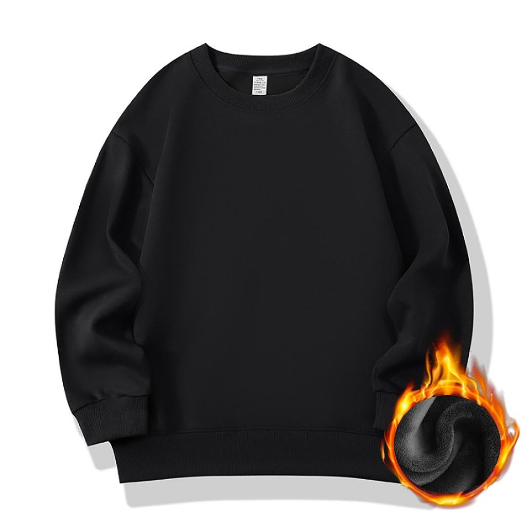 Boys' And Girls' Fleece Hoodie Autumn/Winter Medium Children's Solid Color Warm Clothing Children's Fleece Hooded Top