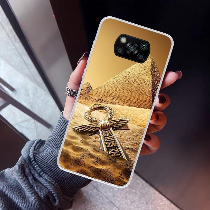 

Єгипет Нефертіті Анубіс Анх Фараон Чохол для телефону для Xiaomi Poco X7 X6 X5 Pro F7 Ultra Redmi 15C 15 13 13C 12 12C 10 10A 10C 9 9A Xiaomi Poco F7 Ultra