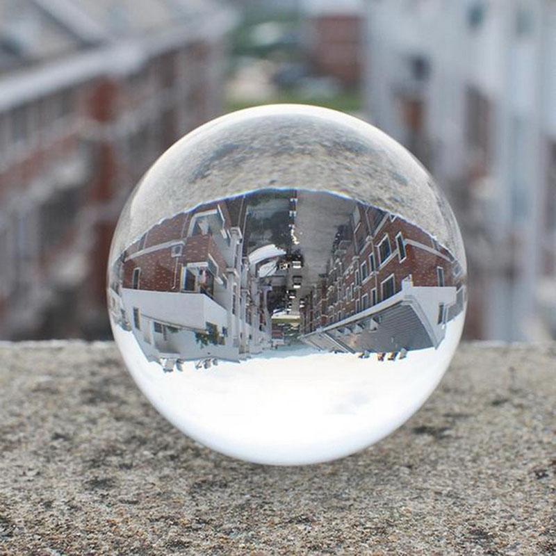 30 40 50cm Clear Glass Crystal Ball K9 Deck Figurines Decor Solid Clear Crystal Balls Photography Accessories