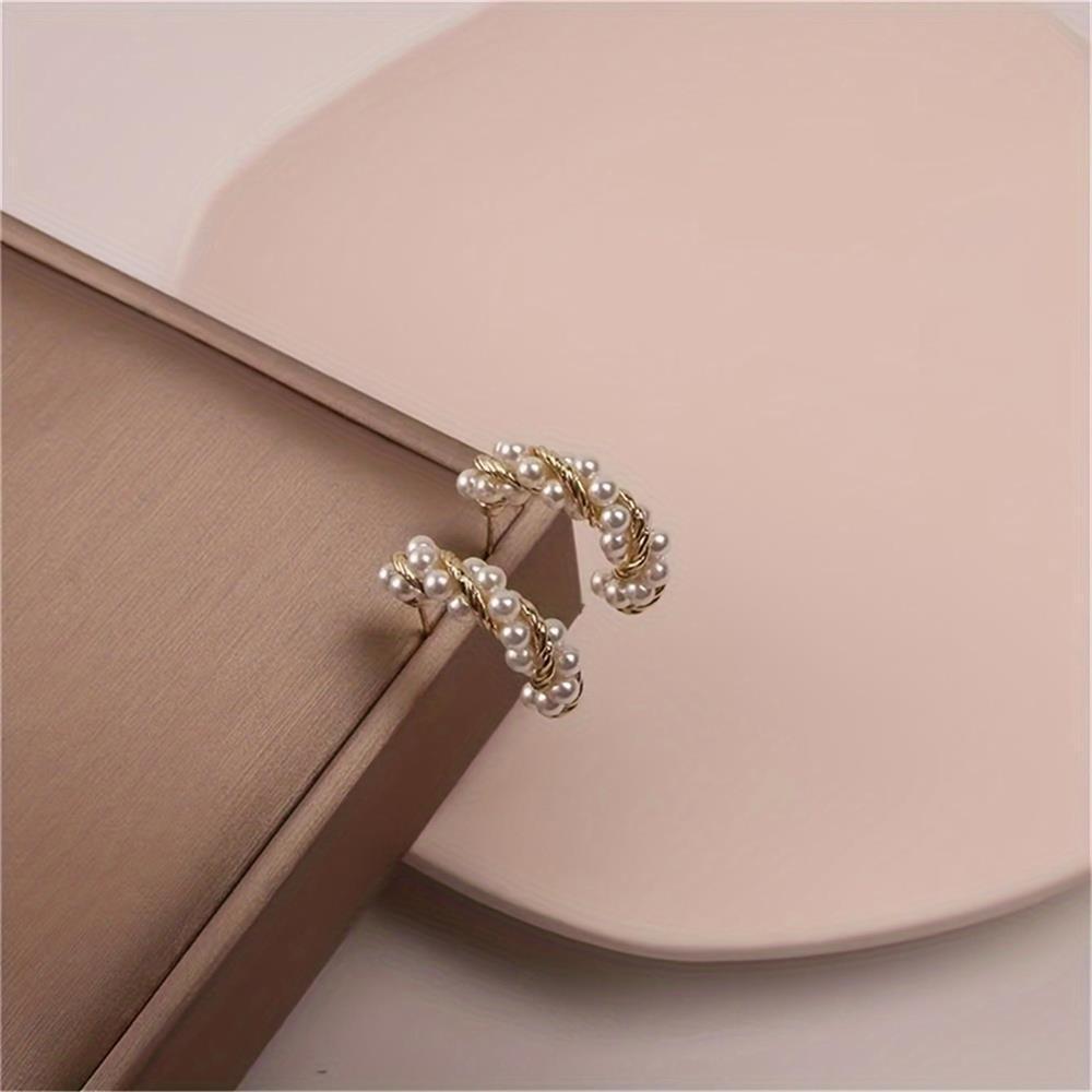 Luxurious French Pearl Petal Tassel Earrings