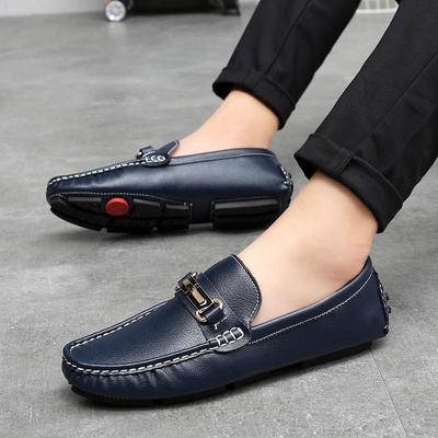 Men's Cowhide Slip-on Loafers: Lightweight, Formal & Casual Plus Size Shoes