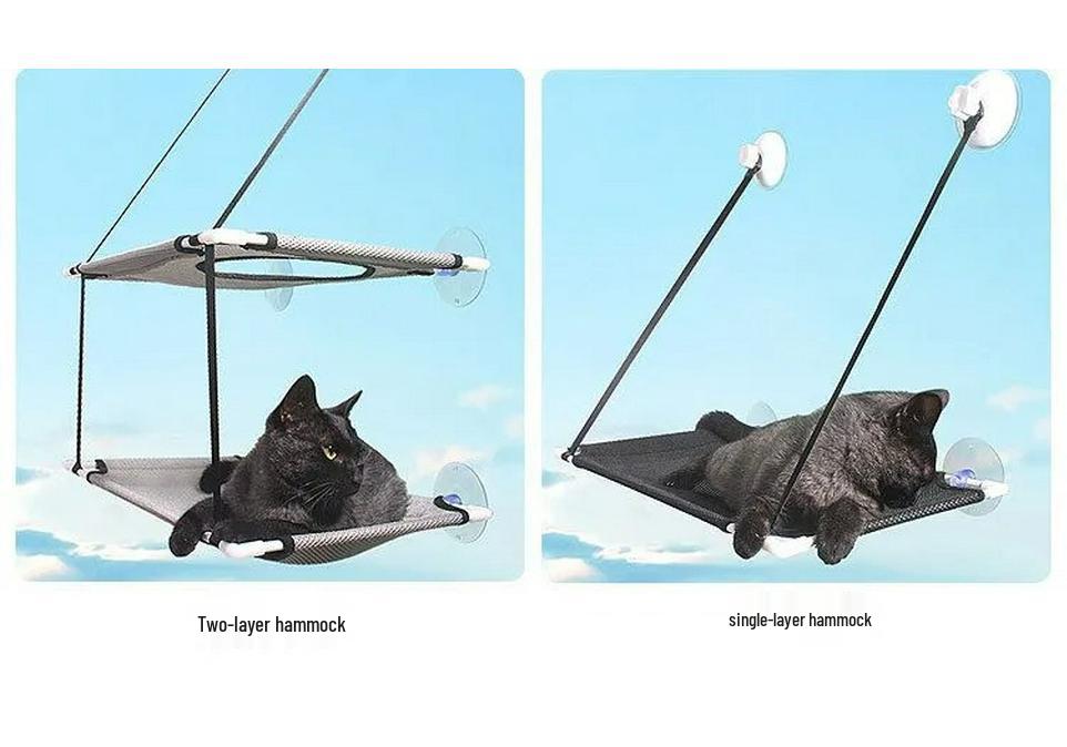 Cross-Border Suction Cup Cat Hammock: Breathable Hanging Pet Bed