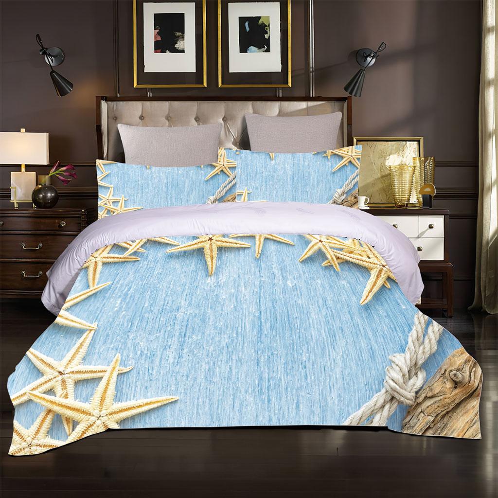 Duvet Cover Double 3D Animal Starfish Bedding Quilt Cover Gifts For Children Teenager Warm Summer Queen Size Set Comforter