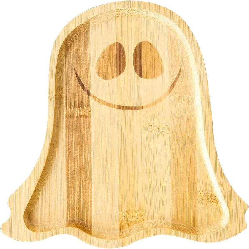 Halloween Wooden Tray Creative Party Centerpiece Festive Dinner Fruit Plate Layout Props for Spooky Holiday Celebrations
