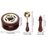 Wachssiegel Stempel Set Holz Wachsschmelz Lackofen mit Löffel Wachsperlen Schmelzheiztopf Hochzeitsfeier DIY Geschenk Dekoration
