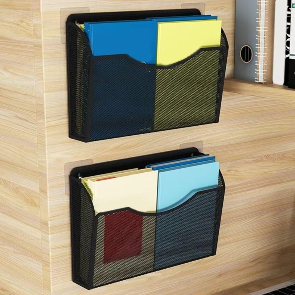 Mesh Magazine Holder Rack Hanging File Organizer Basket for Documents S чёрный 1978₽