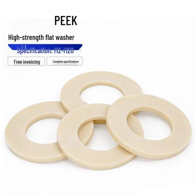 PEEK High-Strength Ultra-Thin Flat Washer, High-Temp Resistant, M2-M20