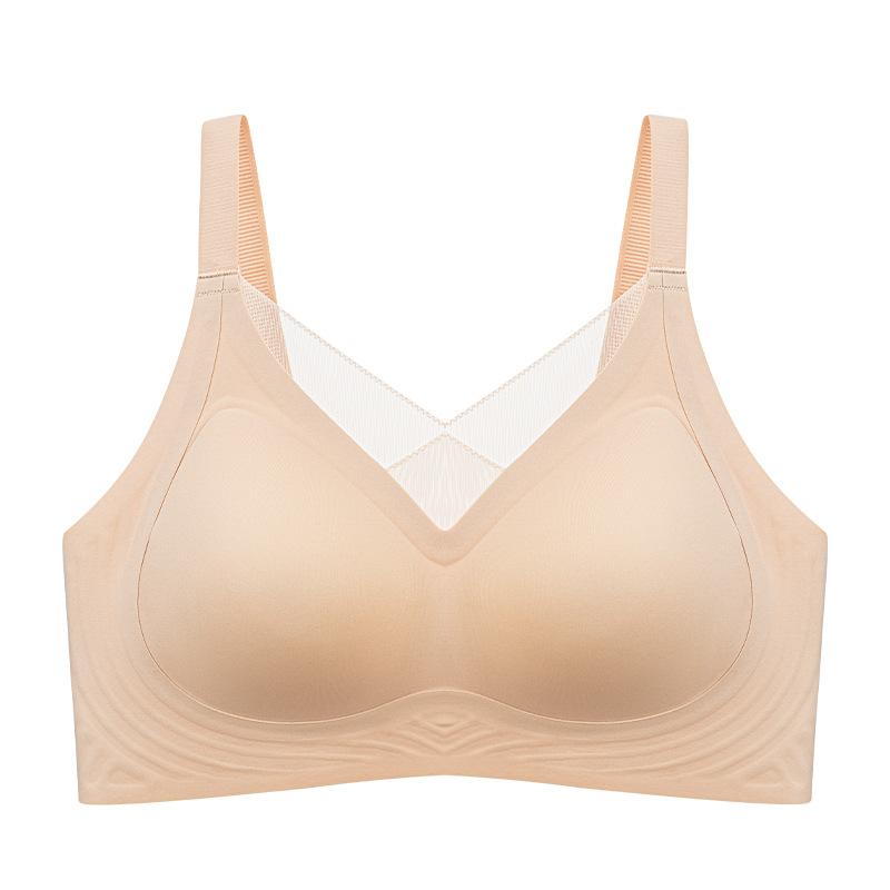 Seamless Underwear Soft Support Lifting Gather Thin Plus Size Underwear Women's Vest Style Bra Fixed Cup Collection with Adjustable Bra