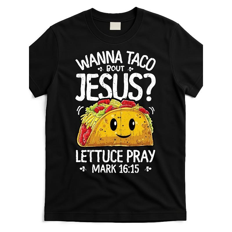 

European sizes Sporty style Tee-wanna taco bout jesus cinco de mayo men christian, Comfortable Sports enthusiast tee 4XL чорний