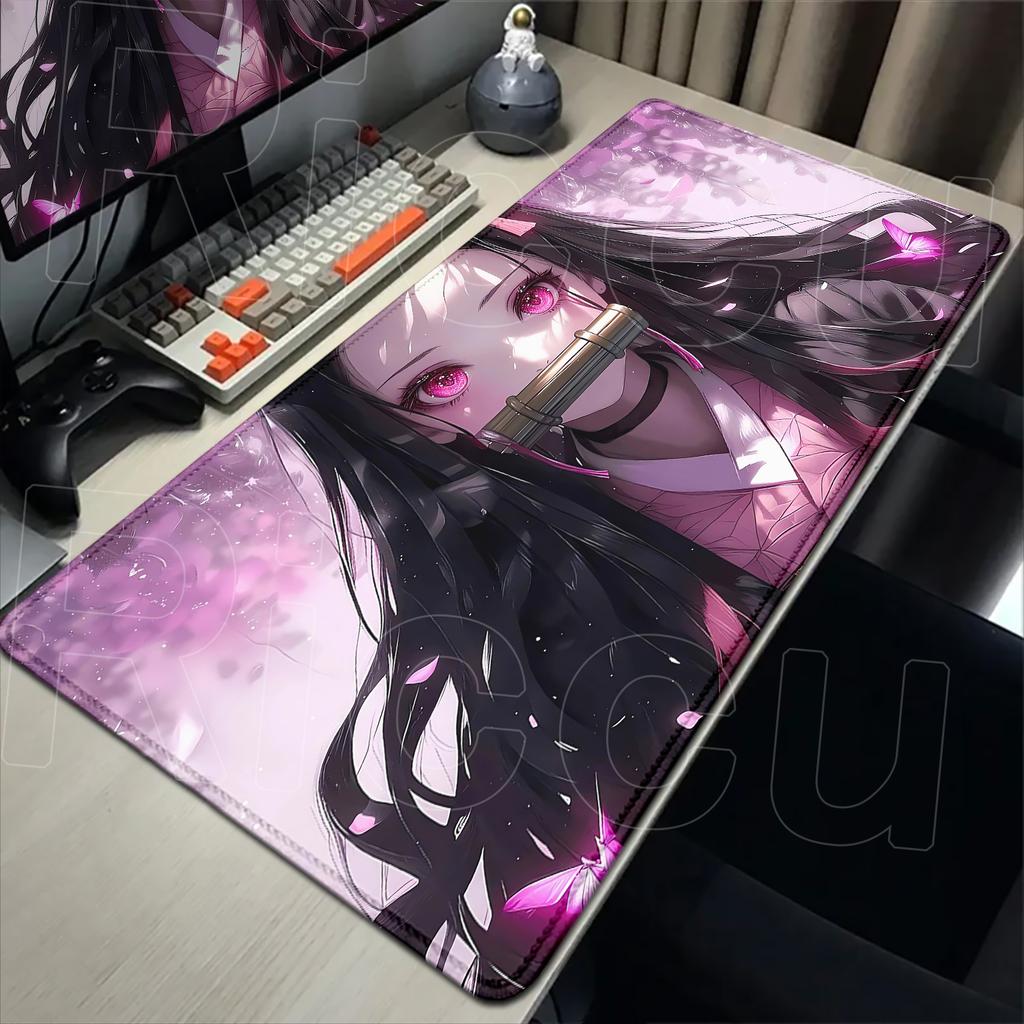 New Kawaii Girl Nezuko Kamado Mouse Pad Laptop Anime HD Print Gaming Keyboard Carpet Demon Slayer Mousepad PC Cute Game Desk Mat
