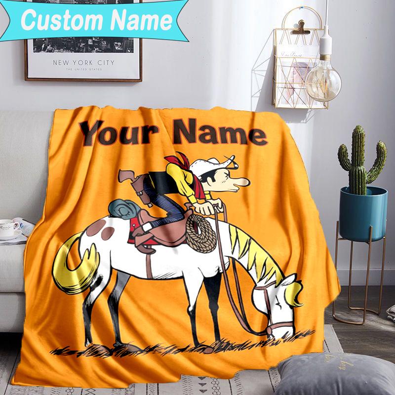 Custom Name Blanket Luke Wild West Blanket Bedding Blanket for Travel, Camping, Living Rooms, Offices, Sofas, Fan Christmas gift