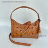 M Brand Classic Monogram Gold-Lock Small Shoulder, Crossbody, and Underarm Bag