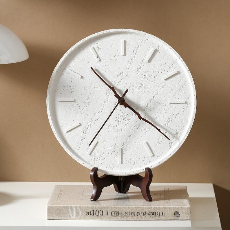 Nordic Wall Clocks Modern Bedroom Silent Wall Watch Simple Living Room Desktop Clocks Home Interior Decoration Accessories белый