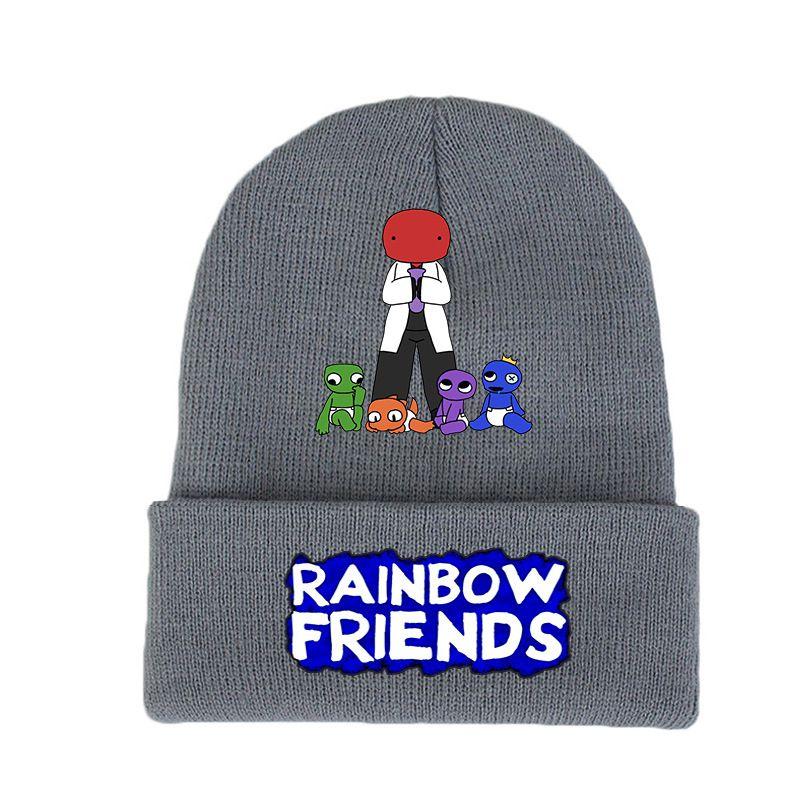 Rainbow Friends Roblox Black Knitted Cap Printed Hat Warm Men Women Gift Xmas