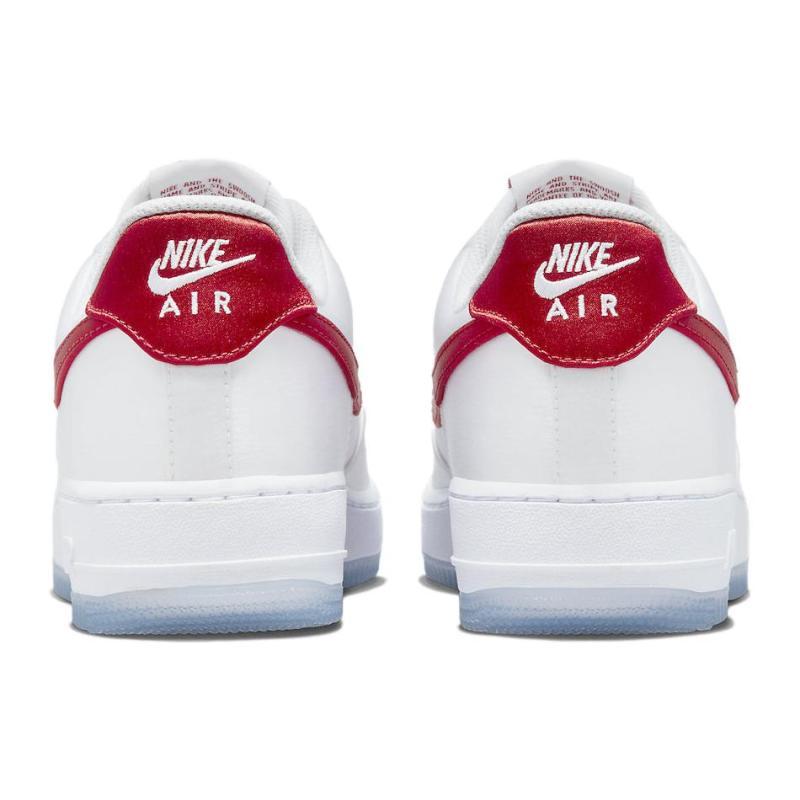 Nike Air Force 1 Low '07 Satin White Varsity Red Women's Sneakers DX6541-100