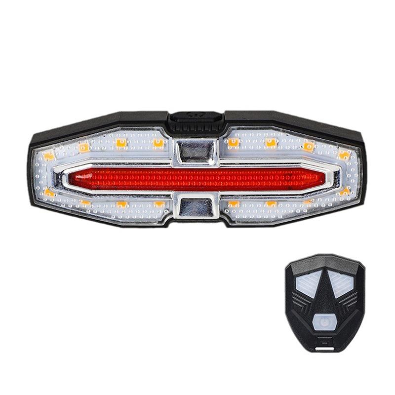 

Перезаряжаемый задний фонарь для велосипеда с сигналами поворота, предупреждающие велосипедные фонари с беспроводным дистанционным управлением, задний фонарь для ночной езды серебряный