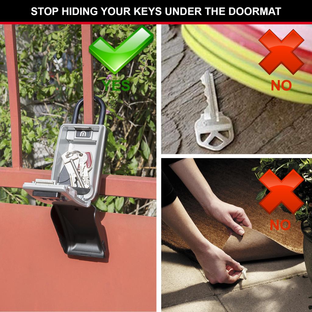 Master Lock Portable Light Up Dial Key Safe with Shackle, Medium, Outdoor