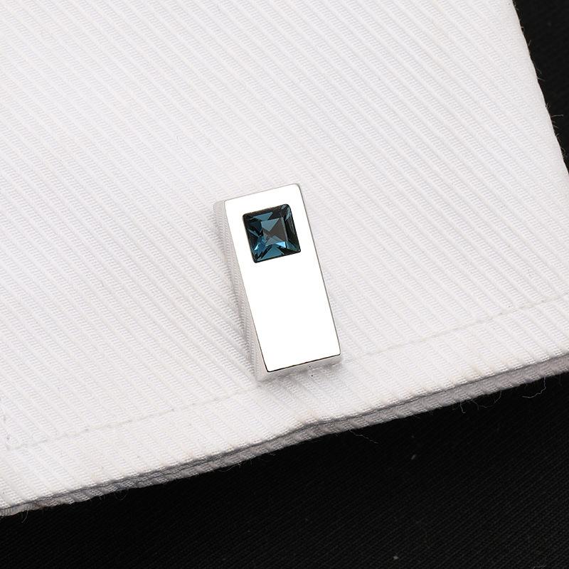 French Shirt Cufflinks Business Crystal Cuff Nails Men'S High-End Shirt Buckles Cuff Buckles Men'S And Women'S Gift Boxes