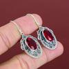 Faceted Mozambique Garnet Earring Gemstone Earrings 925 Sterling Silver Earring Healing Stone Jewelry Handmade Vintage Earring Gifts For Mom