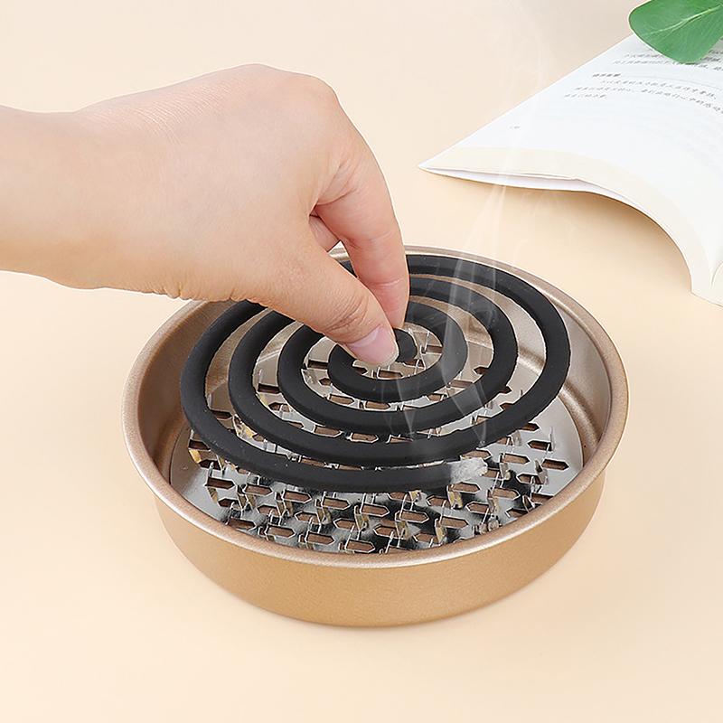 Mosquitoes Coil Holder Tray Frame Stainless Steel Round Rack Plate For Spirals
