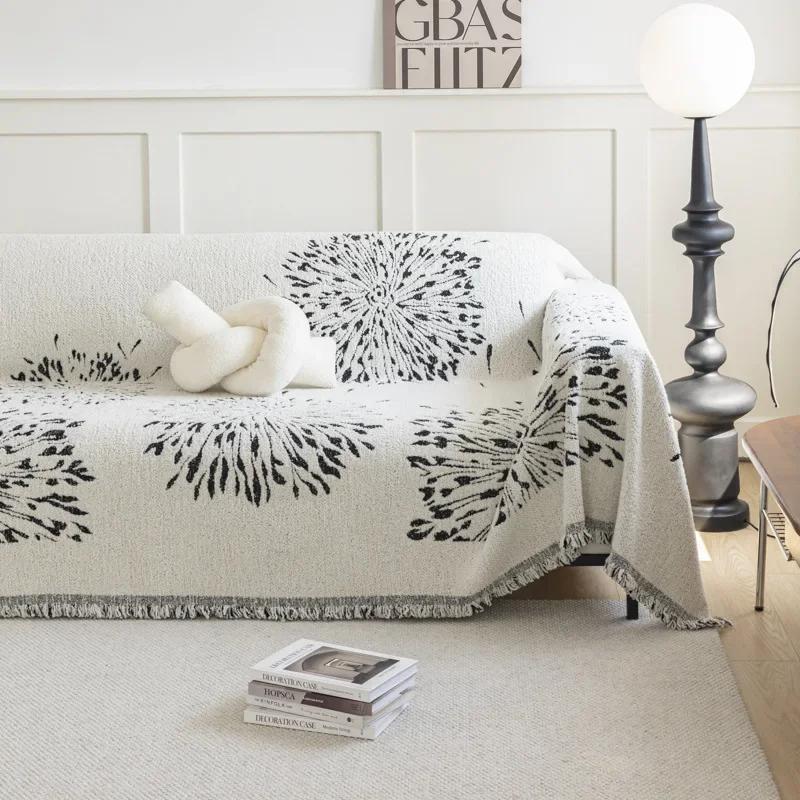 Fireworks Jacquard Sofa Towel Cover Cloth Universal Cover Thickened Full Cover Cushion Living Room All-season Universal Blanket