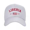 Baseball Cap Liberia EST Independence Day Wild Sun Shade Peaked Adjustable Outdoor Caps