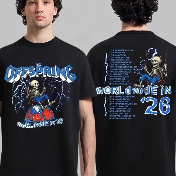 The Offspring Supercharged 2026 Tour Swinging Skeleton T-Shirt 3XL