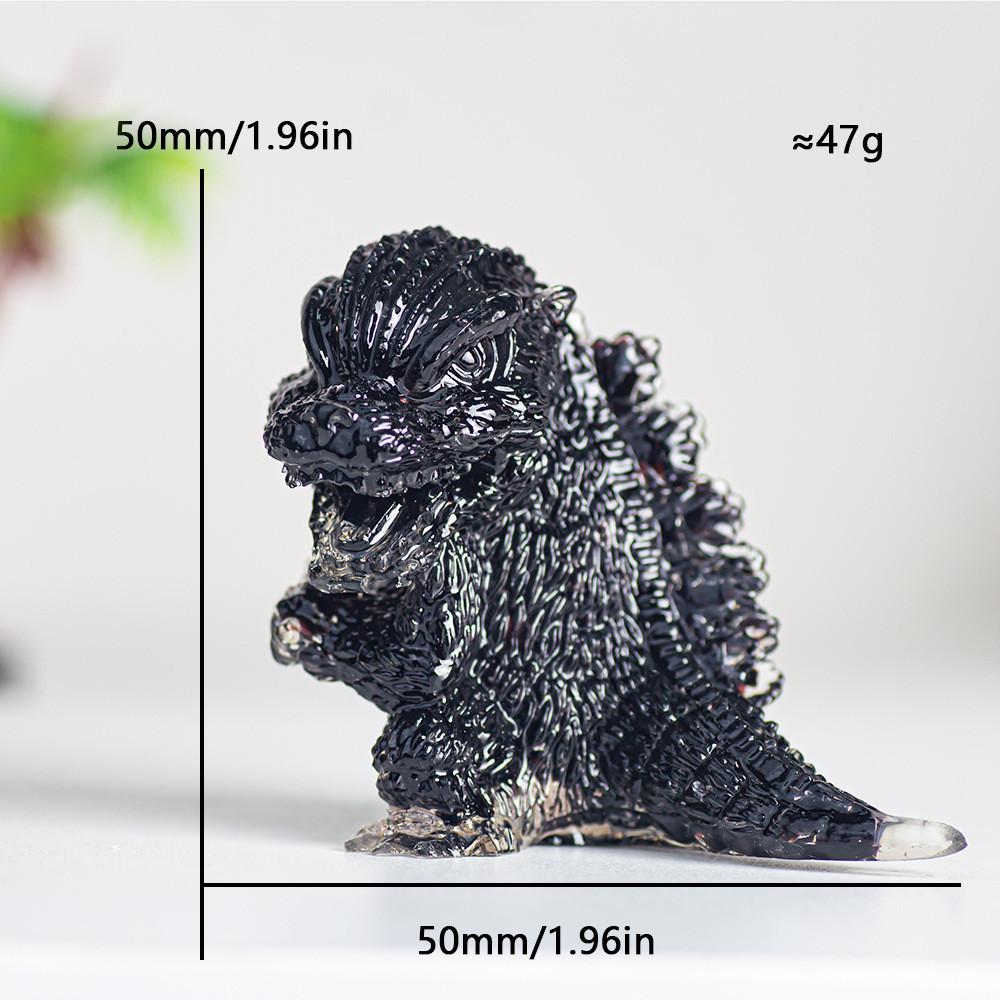 Godzilla Resin Crystal Figurine With Natural Gemstone For Home Decor And Giftgiving