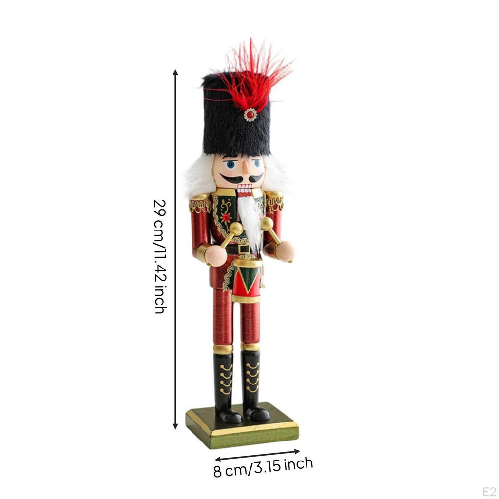 Nussknacker Soldat Traditionell Holz Klassische Statue für Sammler, Weihnachtsdeko,