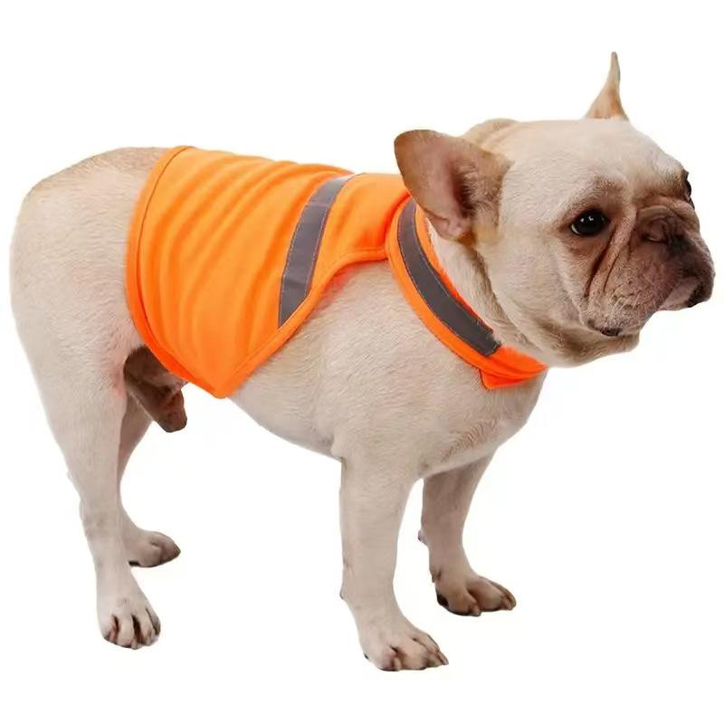 Fluorescent Reflective Dog Vest: Breathable Summer Safety Apparel for Large Dogs