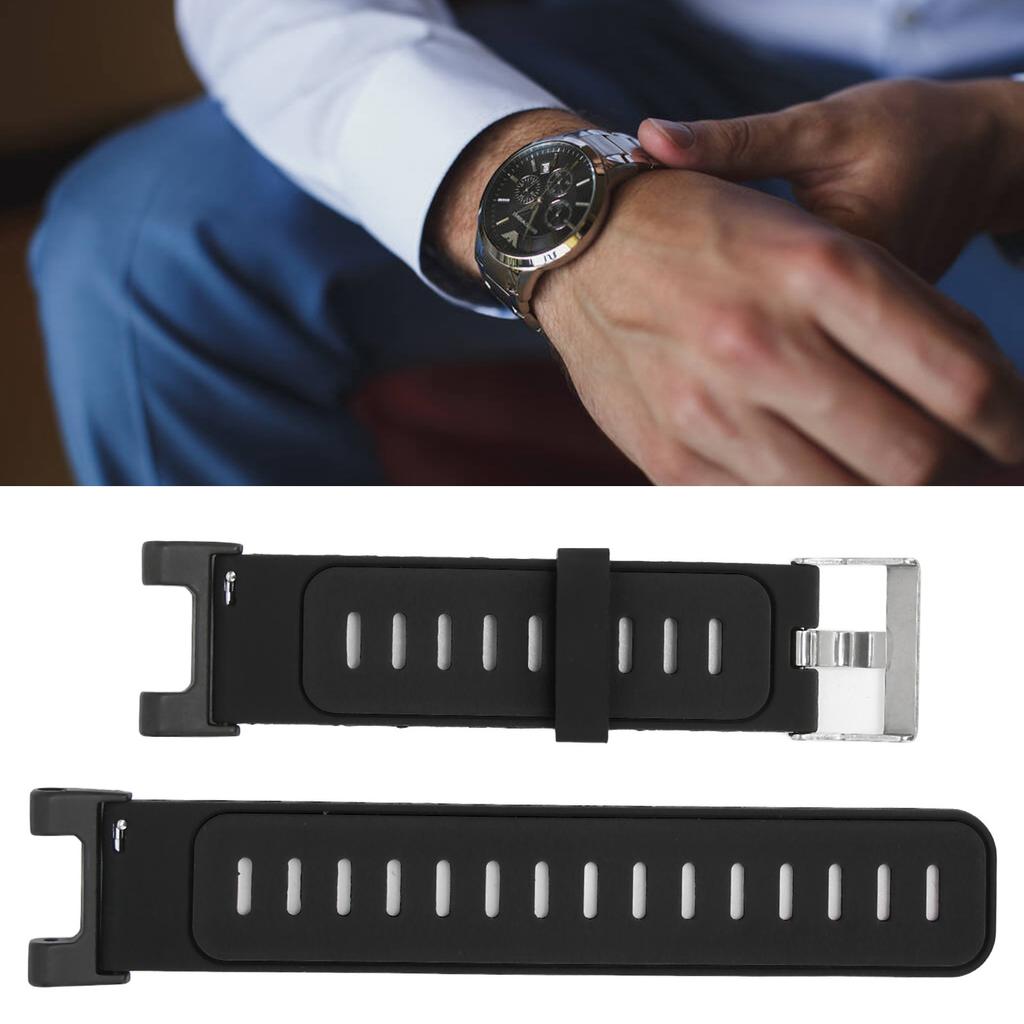 Silikon Weiches Armband Gürtel Sportuhr Armband Riemen für für Pro Uhr(Schwarz Dunkelgrau )