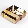 Light Luxury Leather Square Napkin Storage Rack Decoration Hotel Restaurant Metal Fixed-point Paper Press Holder Tissue Holder Decoration
