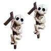 Halloween Skulls Flower Pot Hanging Set Of Two Garden Gardening Ghosts Head Hanging Flower Pot Cup Decoration Resin Crafts