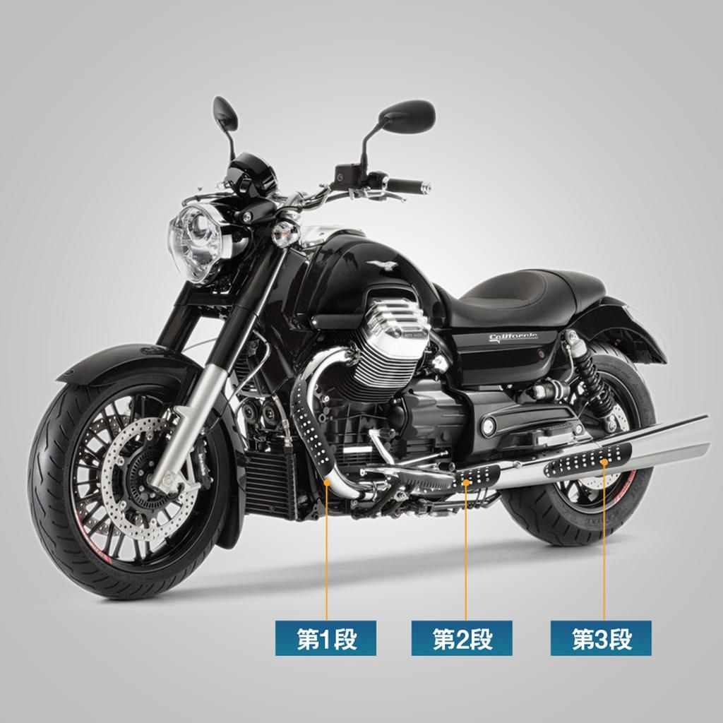   Motorcycle Hole Ht   Curve Exhaust Pipe Cover Black