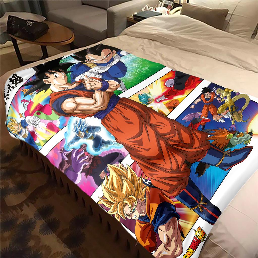 1PC DRAGON BALL Print Flannel Blanket, High quality All Seasons, Home Decor, Warmth and Comfort, Perfect for Christmas Gifts