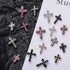 10Pcs 3D Cross Nail Charms for Nails Alloy Retro Cross Nail Charms Decoration DIY Alloy Nail Charms Decorations