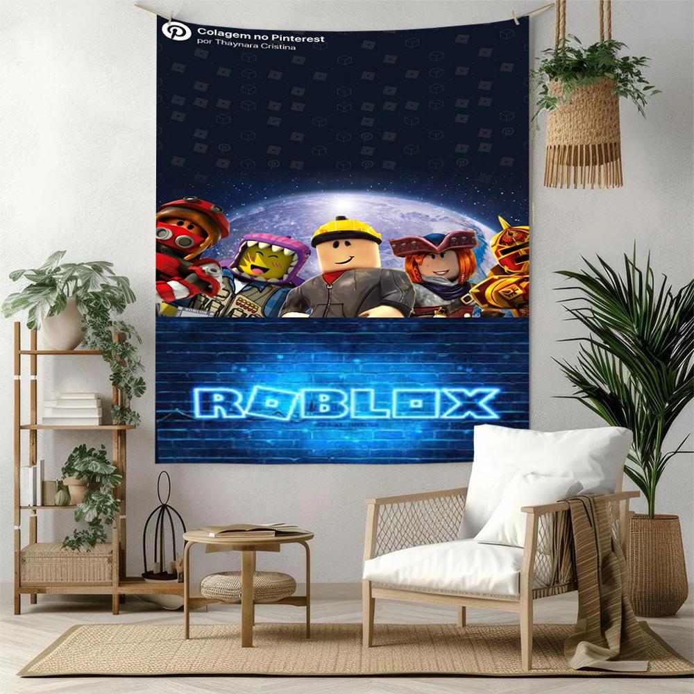 Roblox Vægdekoration Vægtæppe Kunst Til Kæledyrs Mindesmærke Fødselsdag Bryllupsfest Baggrund Familiegave