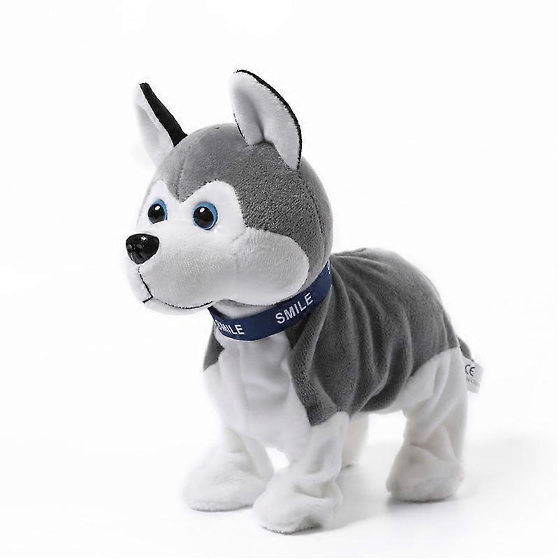 Electronic Robot Dog Sound Control Kids Plush Toy Interactive Bark Stand Walk