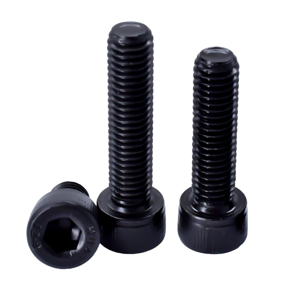 20-100pcs DIN912 Black Hex Socket Head Caps Bolt Screw M1.4 M1.6 M2 M2.5 M3 Grade12.9 Carbon Steel Allen Hexagonal Head Screws