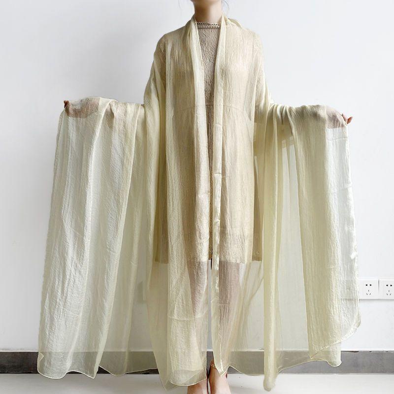 Extra Large Size Shawl Solid Color Scarf Women's Fashion Scarf Chiffon Dance Scarf Sunscreen Beach Towel, Max. Size Is 3*1.5m (±5-10cm Errors)