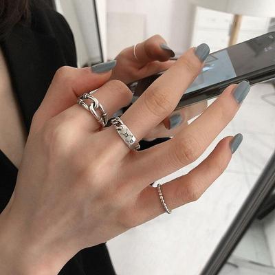 Korean Dongdaemun INS Retro Women's Cool Chain Ring – Simple European American Fashion Trend