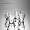 Handun Tempered Glass Drinking Cup Set with Draining Rack