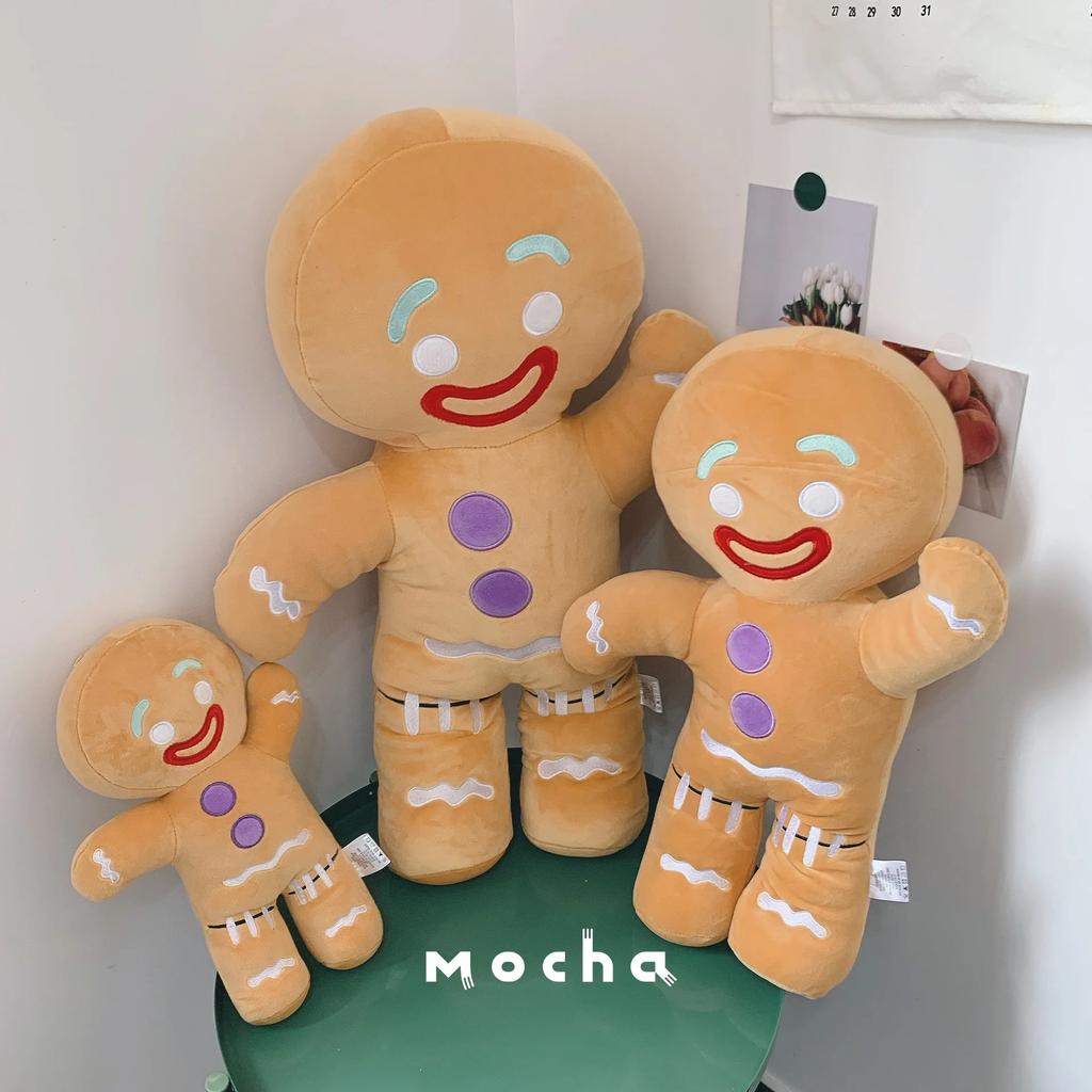 Gingerbread Man Plush Toy Baby Appease Doll Biscuits Man Pillow Car Seat Cushion Reindeer Home Decor Toy Children Christmas