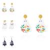 Halloween Ghost Charm Earrings With Cartoon Motif In Acrylic For Female Fashion Accessory