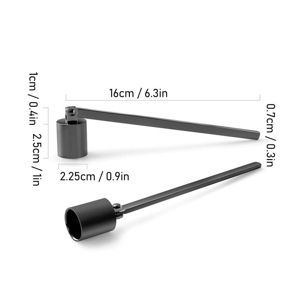 Black Candle Snuffer Stainless Steel Long Handle Putting Out Flame Safely Candle Extinguisher Wick Snuffer