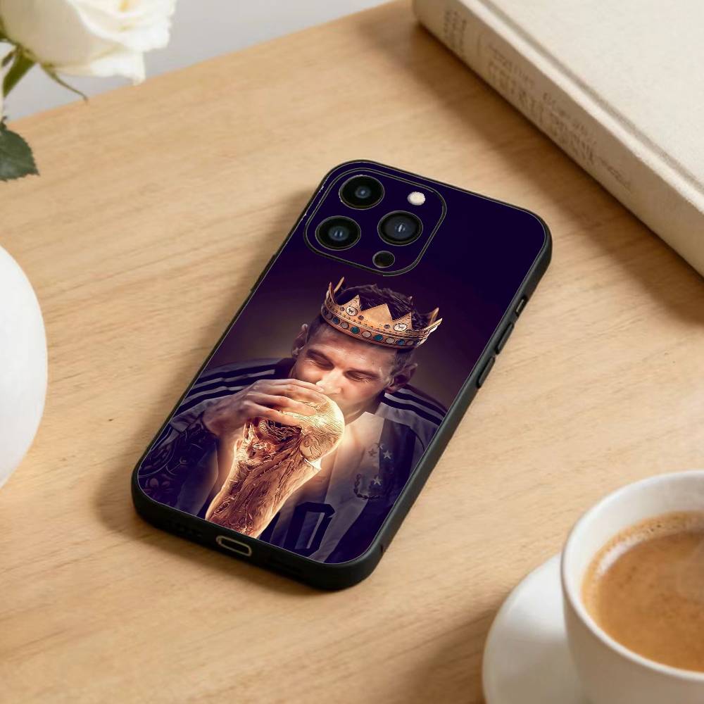 Football Star Messi Phone Case For iPhone 17 16 15 14 13 12 Max Plus Silicone Black Cover